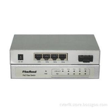 100Base-FX Fiber Power Over Ethernet Switch 4 Port For Surv